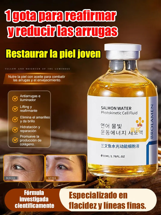 Serum Antiarrugas hidratante e iluminador con infusión de salmón